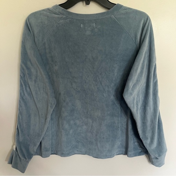 Hurley Womens Pullover Sweatshirt Loungewear PJ Top Ribbed Velour Size Medium - Picture 13 of 13